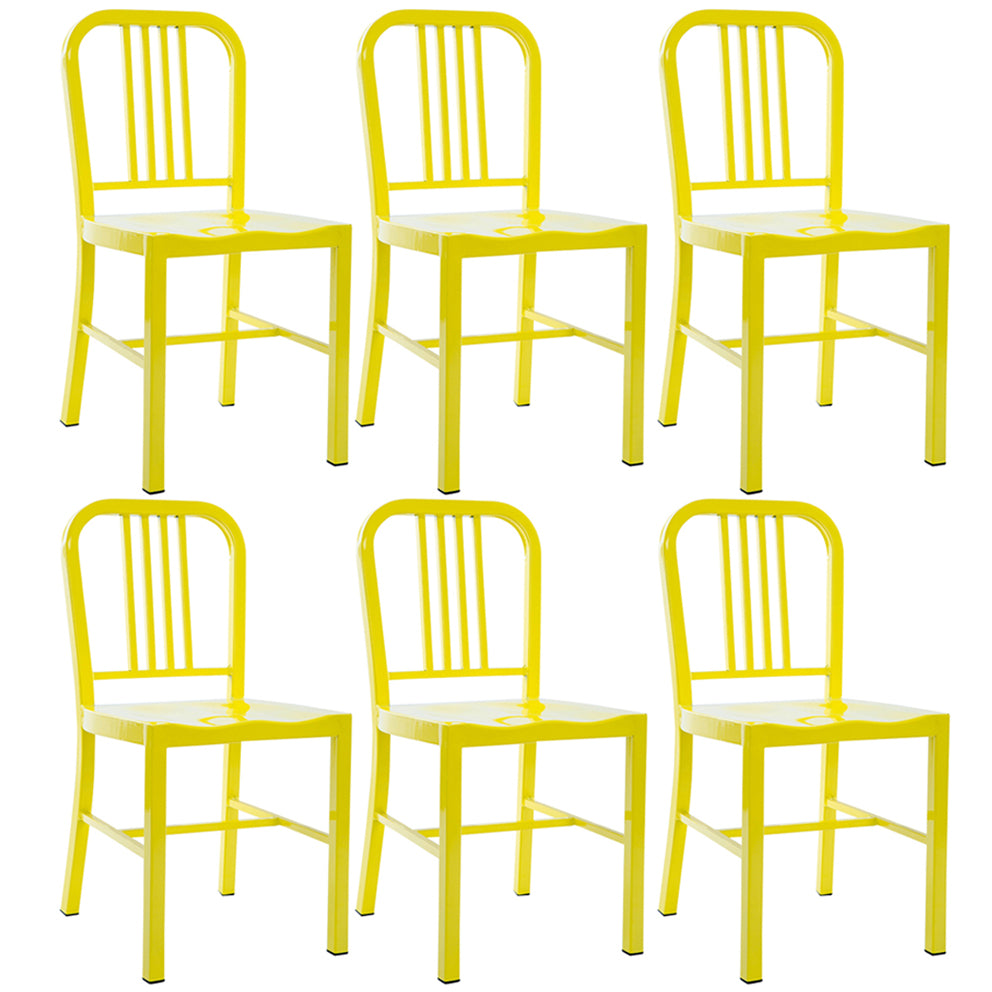 Chaise de salle à manger industrielle Windsor Back Side Atty avec des jambes en métal pour un usage domestique