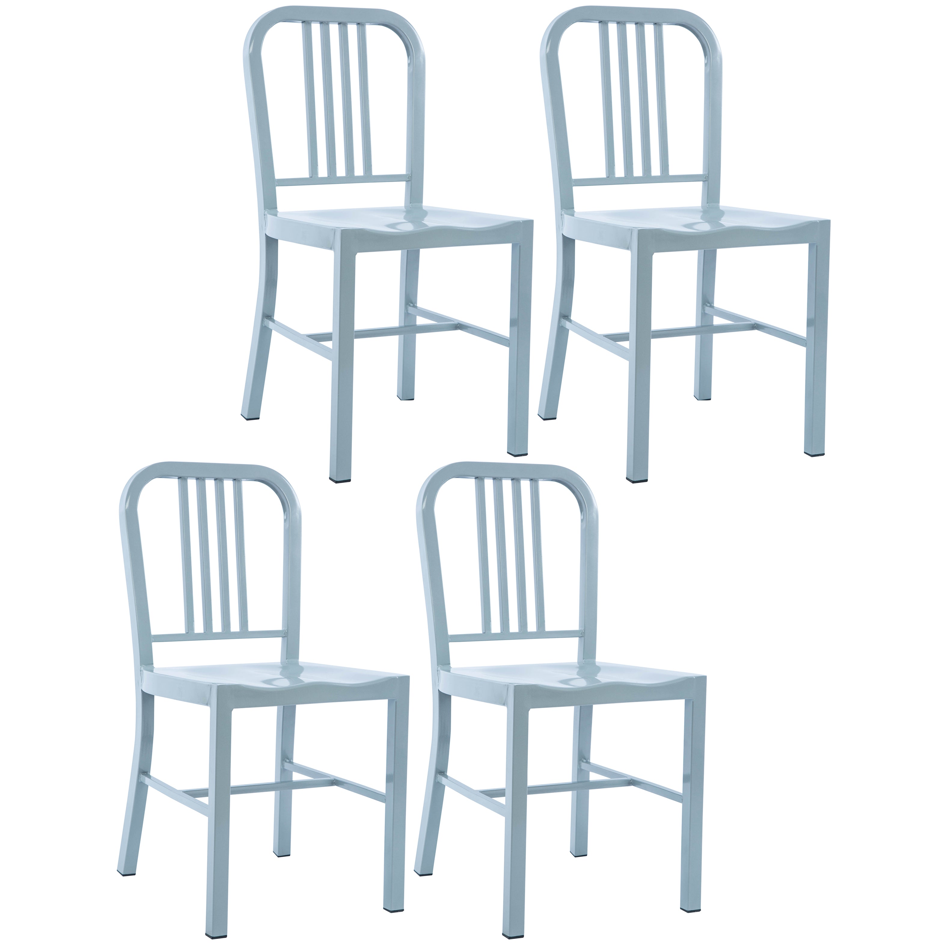 Chaise de salle à manger industrielle Windsor Back Side Atty avec des jambes en métal pour un usage domestique