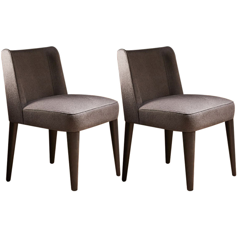 Scandinavian Ash Parsons Chair Gray Wood Dressing Chair in Natural Walnut
