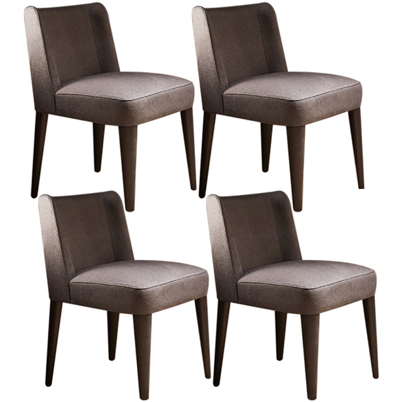 Scandinavian Ash Parsons Chair Gray Wood Dressing Chair in Natural Walnut