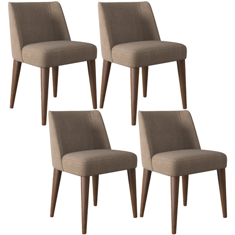 Scandinavian Ash Parsons Chair Gray Wood Dressing Chair in Natural Walnut