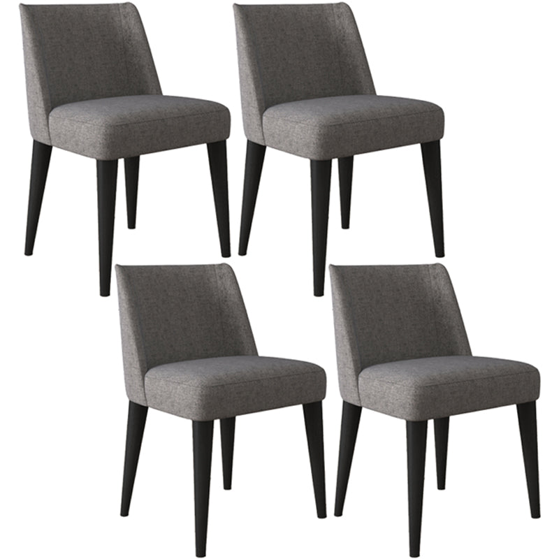 Scandinavian Ash Parsons Chair Gray Wood Dressing Chair in Natural Walnut