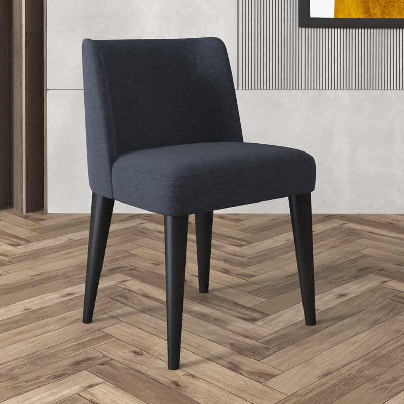 Scandinavian Ash Parsons Chair Gray Wood Dressing Chair in Natural Walnut