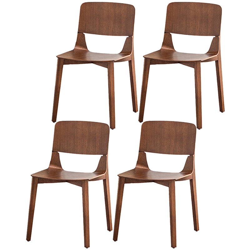 Chaise d'appoint de salle à manger en bois contemporaine, chaise d'appoint à dossier ouvert pour cuisine