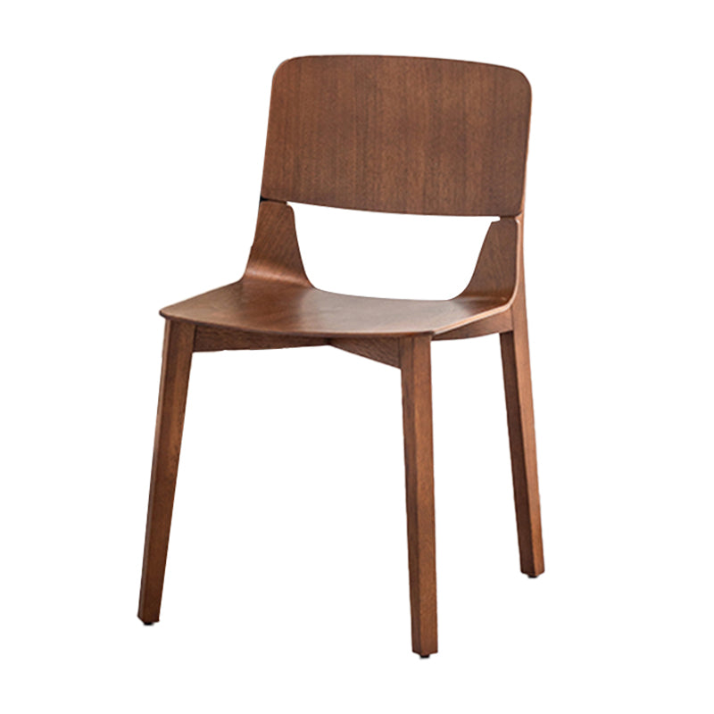 Chaise d'appoint de salle à manger en bois contemporaine, chaise d'appoint à dossier ouvert pour cuisine