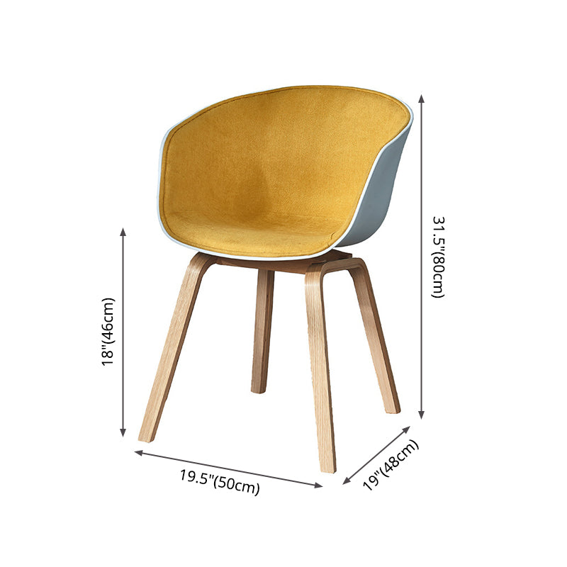 Fauteuil de salle à manger à dossier solide blanc moderne, fauteuil de cuisine en bois