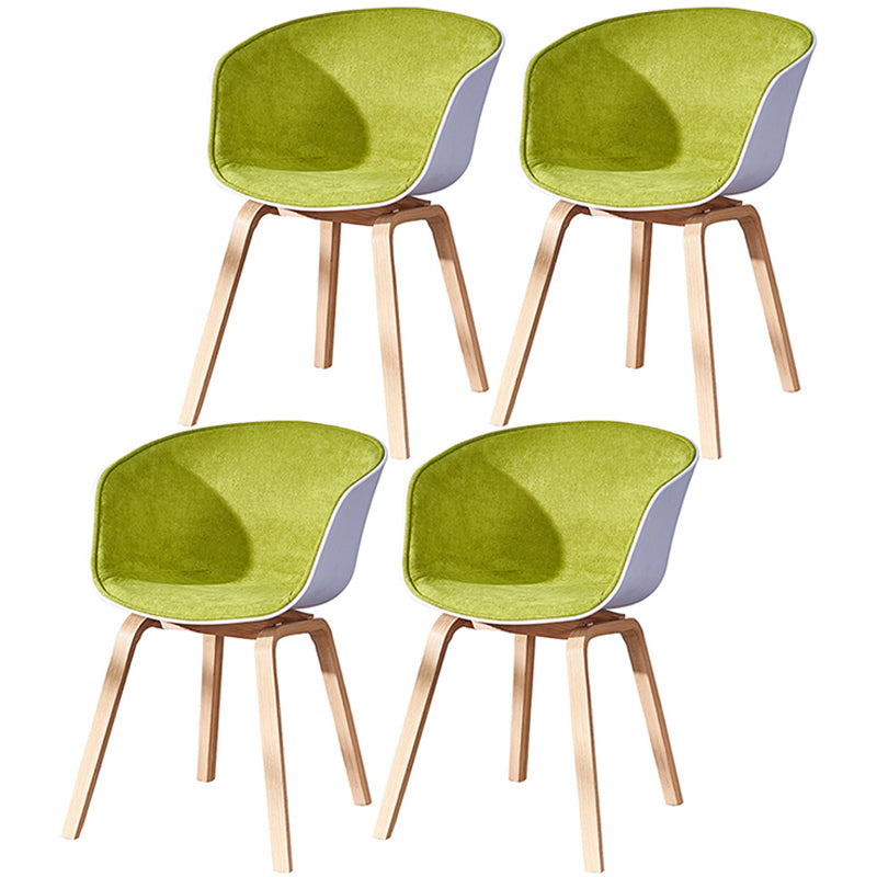 Fauteuil de salle à manger à dossier solide blanc moderne, fauteuil de cuisine en bois
