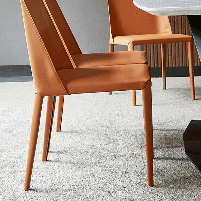 Chaise de salle à manger moderne de 18 po de large, à dossier solide, avec 4 pieds, pour un usage domestique