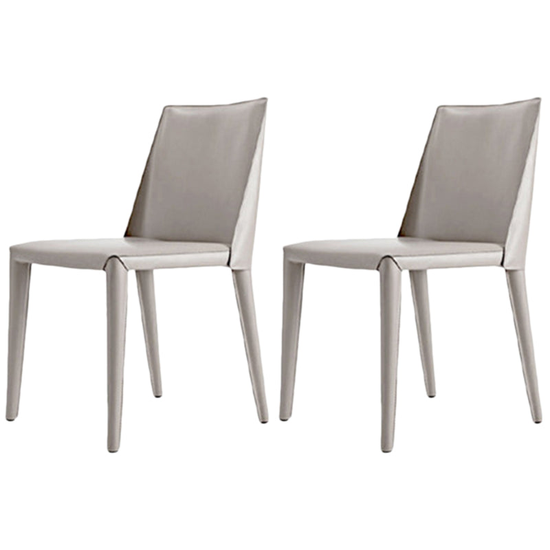 Chaise de salle à manger moderne de 18 po de large, à dossier solide, avec 4 pieds, pour un usage domestique