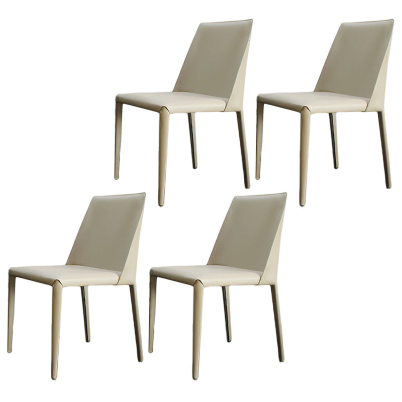 Chaise de salle à manger moderne de 18 po de large, à dossier solide, avec 4 pieds, pour un usage domestique