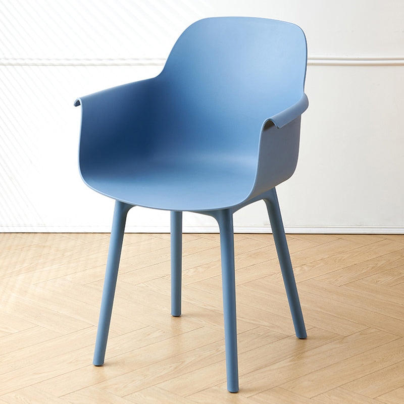 Sedia braccio da pranzo scandinavo sedia posteriore con gambe in legno per uso domestico