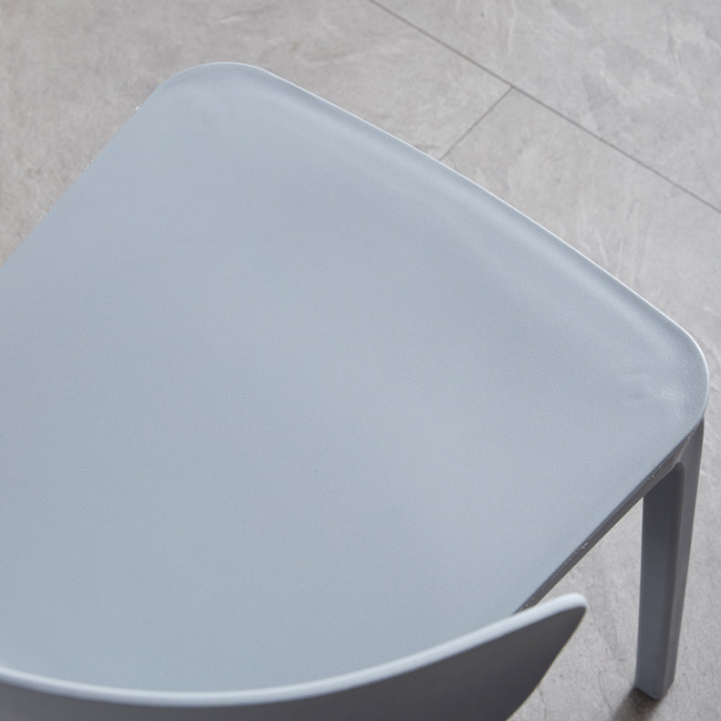 Contemporary Plastic Dining Chair 15.5'' Wide Wingback Side Chair for Home Use