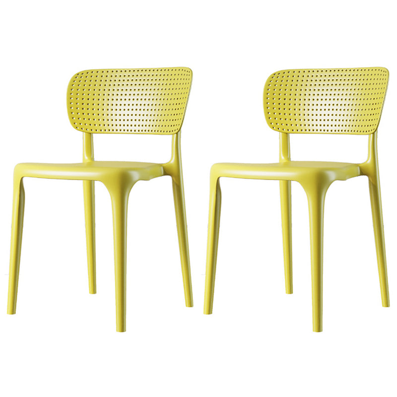 Chaise de restauration en plastique contemporain 16.5 '' Chaise latéral ouverte de grande envergure pour un usage domestique