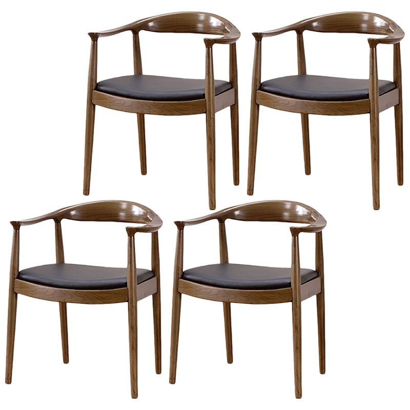 Chaise de salle à manger moderne, chaise latérale ouverte de 24 pouces de large avec 4 pieds en bois pour un usage domestique