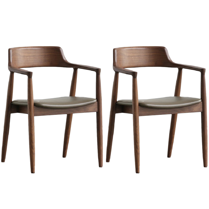 Contemporary Dining Chair 23'' Wide Open Side Chair with 4 Wood Legs for Home Use