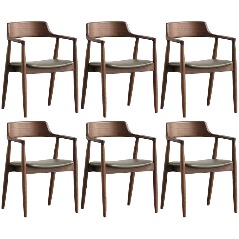 Contemporary Dining Chair 23'' Wide Open Side Chair with 4 Wood Legs for Home Use