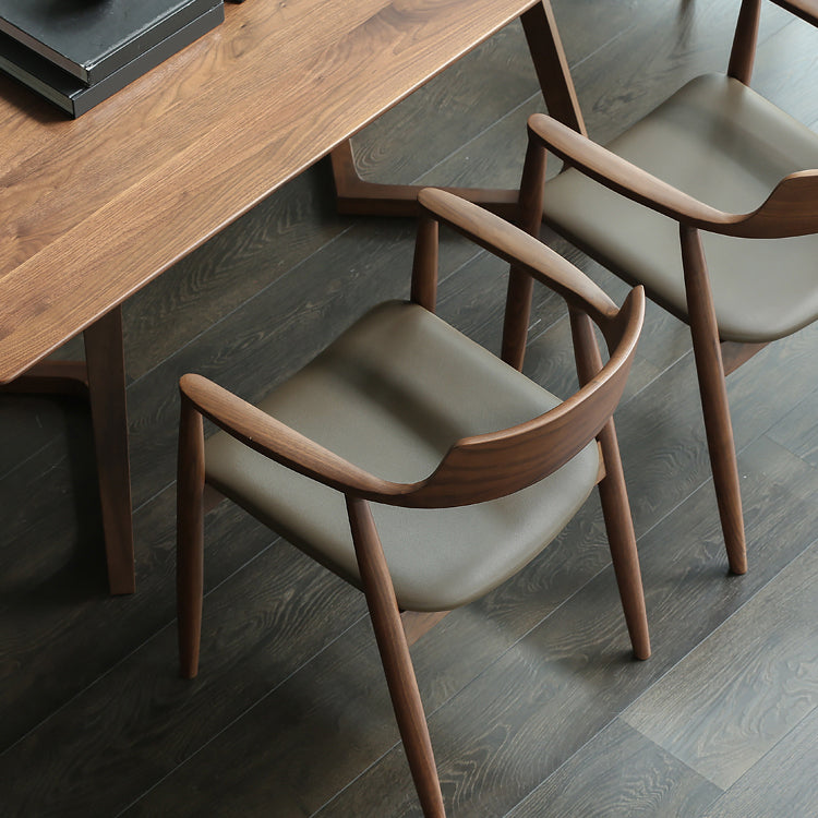 Contemporary Dining Chair 23'' Wide Open Side Chair with 4 Wood Legs for Home Use