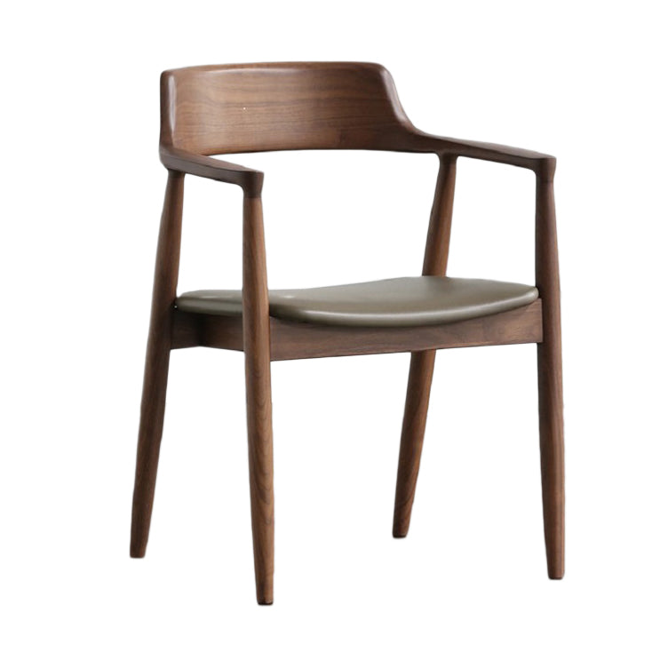 Contemporary Dining Chair 23'' Wide Open Side Chair with 4 Wood Legs for Home Use