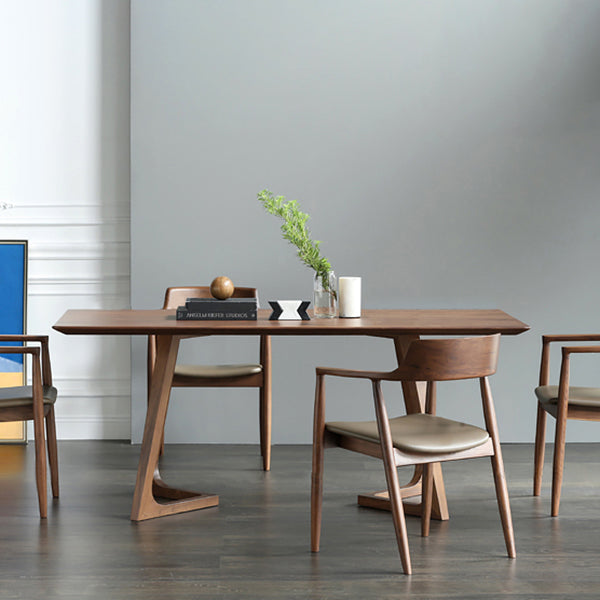 Contemporary Dining Chair 23'' Wide Open Side Chair with 4 Wood Legs for Home Use