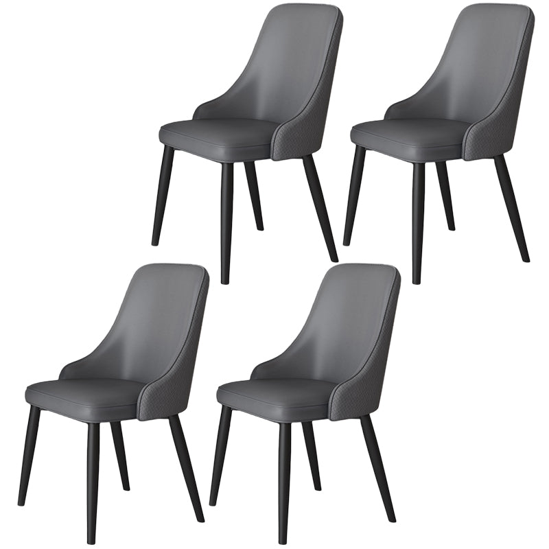 Metal Modern Dining Side Chair with Color Cushion Parsons Chair for Home