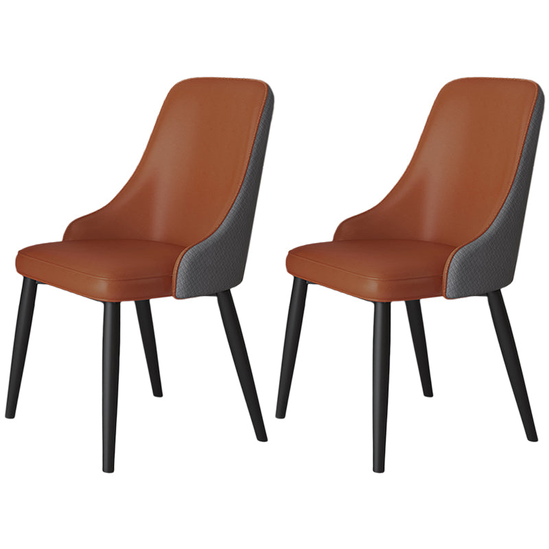 Metal Modern Dining Side Chair with Color Cushion Parsons Chair for Home