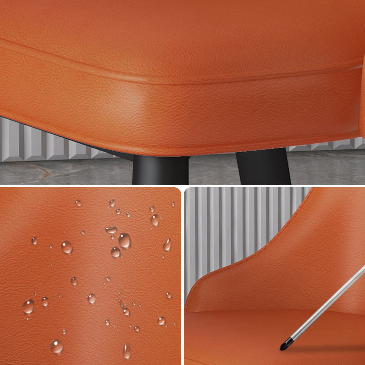 Metal Modern Dining Side Chair with Color Cushion Parsons Chair for Home