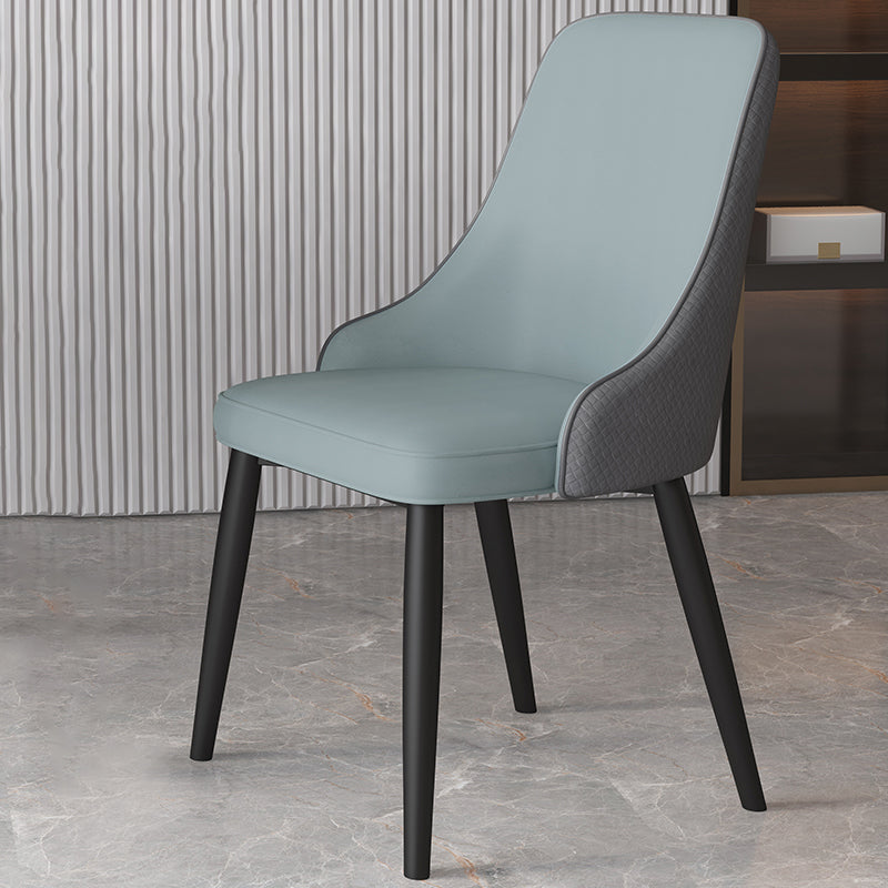 Metal Modern Dining Side Chair with Color Cushion Parsons Chair for Home