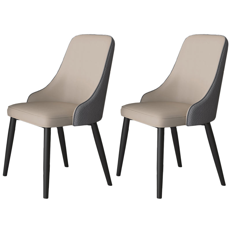 Metal Modern Dining Side Chair with Color Cushion Parsons Chair for Home