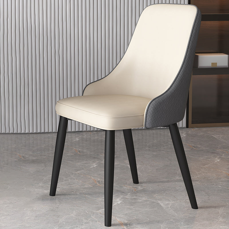 Metal Modern Dining Side Chair with Color Cushion Parsons Chair for Home