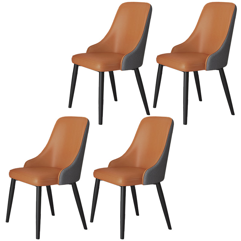 Metal Modern Dining Side Chair with Color Cushion Parsons Chair for Home