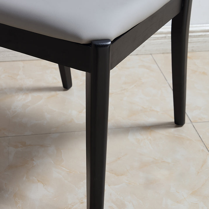 Chaise de salle à manger industrielle, chaise à dossier ouvert avec pieds en bois noir, pour usage domestique