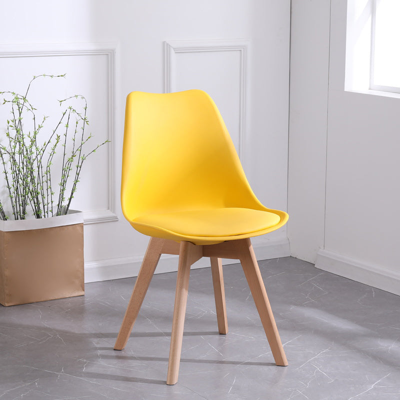 Scandinavian Style Wood Side Chair Set Dining Room Side Chair with Natural Leg