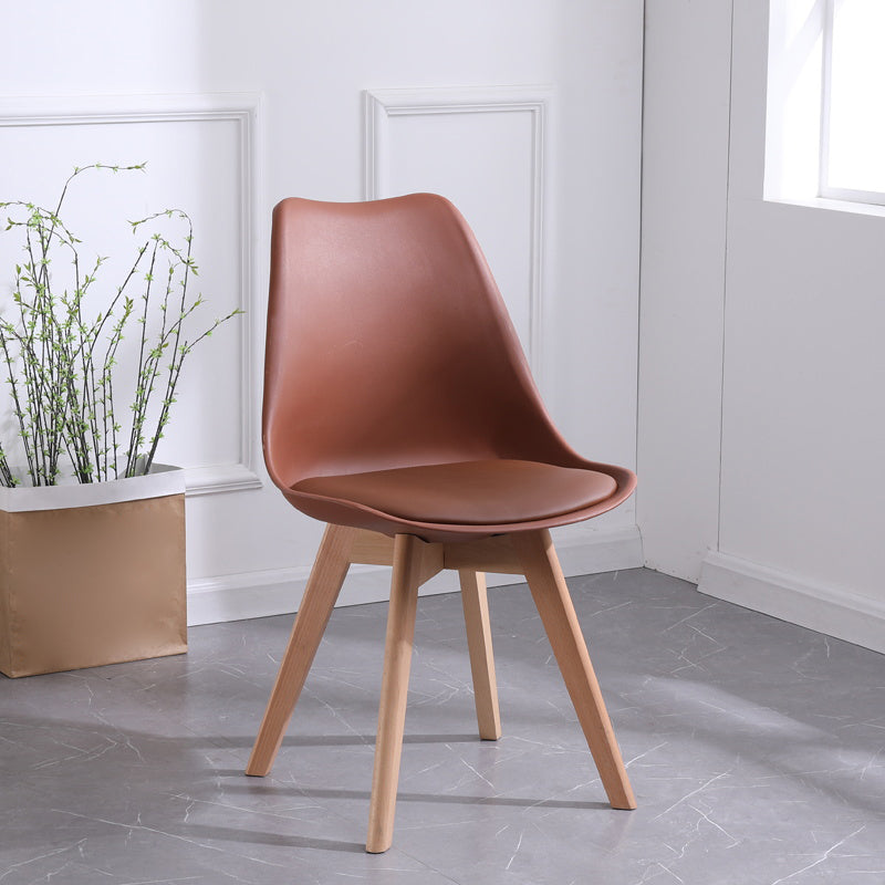 Scandinavian Style Wood Side Chair Set Dining Room Side Chair with Natural Leg
