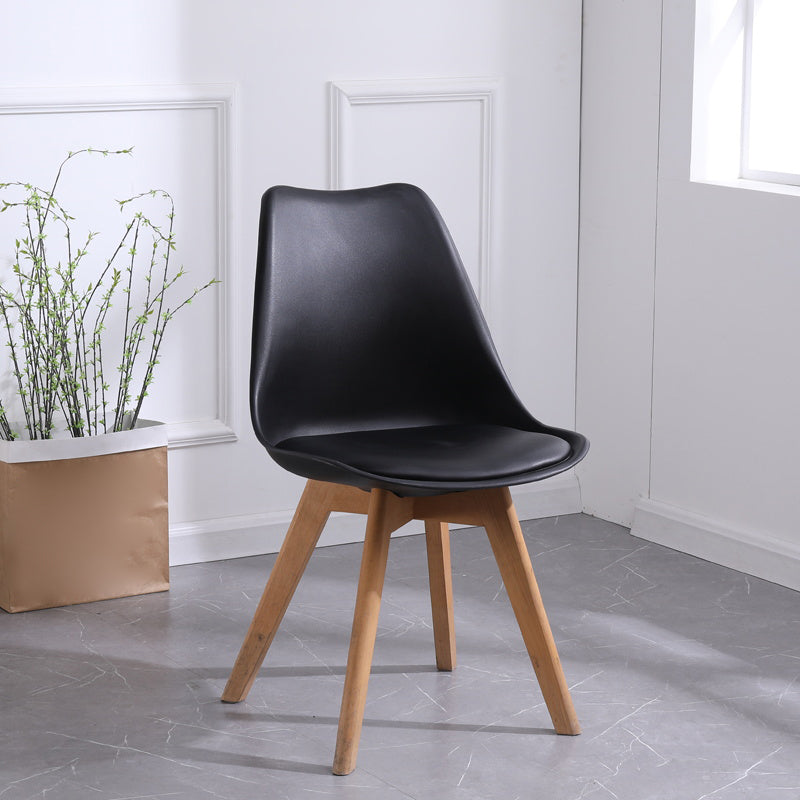Scandinavian Style Wood Side Chair Set Dining Room Side Chair with Natural Leg