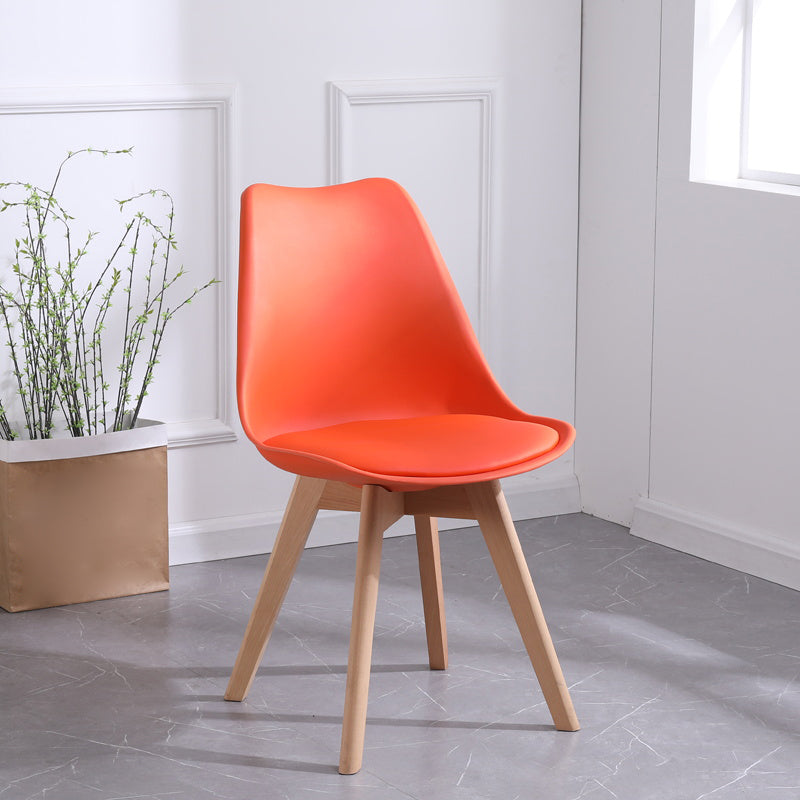 Scandinavian Style Wood Side Chair Set Dining Room Side Chair with Natural Leg