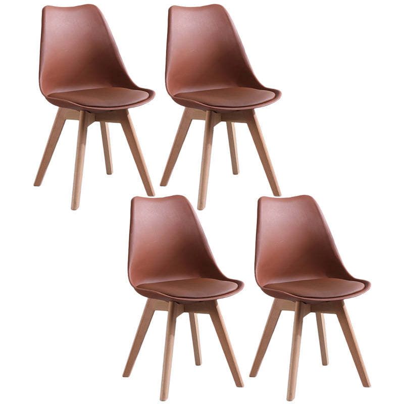 Scandinavian Style Wood Side Chair Set Dining Room Side Chair with Natural Leg