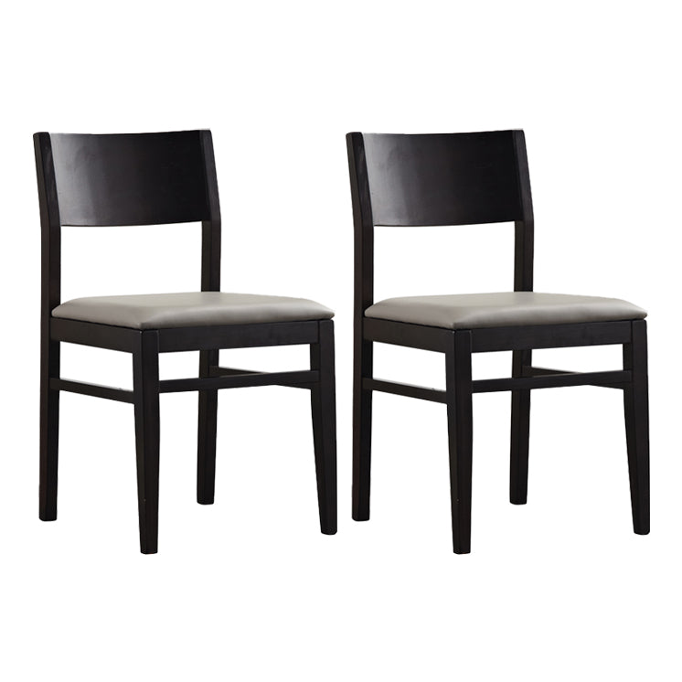 Contemporary Solid Wood Armless Dining Chairs Open Back Dining Side Chair
