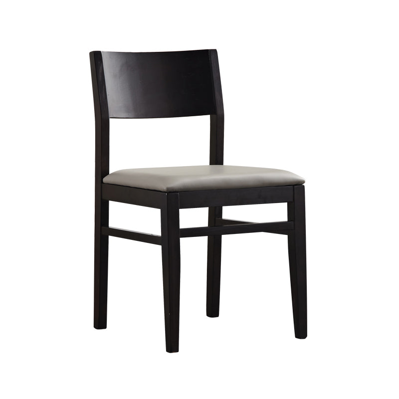Contemporary Solid Wood Armless Dining Chairs Open Back Dining Side Chair