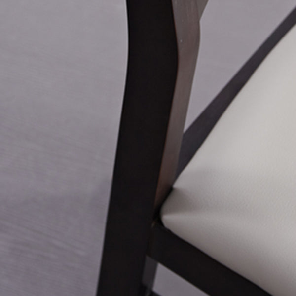 Contemporary Solid Wood Armless Dining Chairs Open Back Dining Side Chair