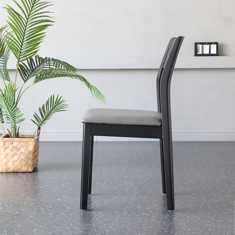 Chaise d'appoint de salle à manger contemporaine en bois, chaise à dossier ouvert de 16 pouces de large pour un usage domestique