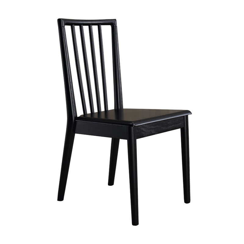 Chaise d'appoint de salle à manger moderne, chaise à dossier à lattes en bois de 16,5 pouces de large pour un usage domestique