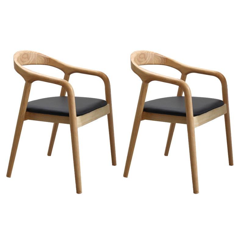 Modern Wood Base Indoor Chair 23''Wide Open Back Dining Side Chair with 4 Legs for Restaurant