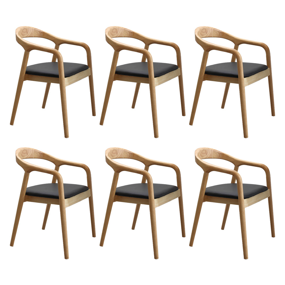 Modern Wood Base Indoor Chair 23''Wide Open Back Dining Side Chair with 4 Legs for Restaurant