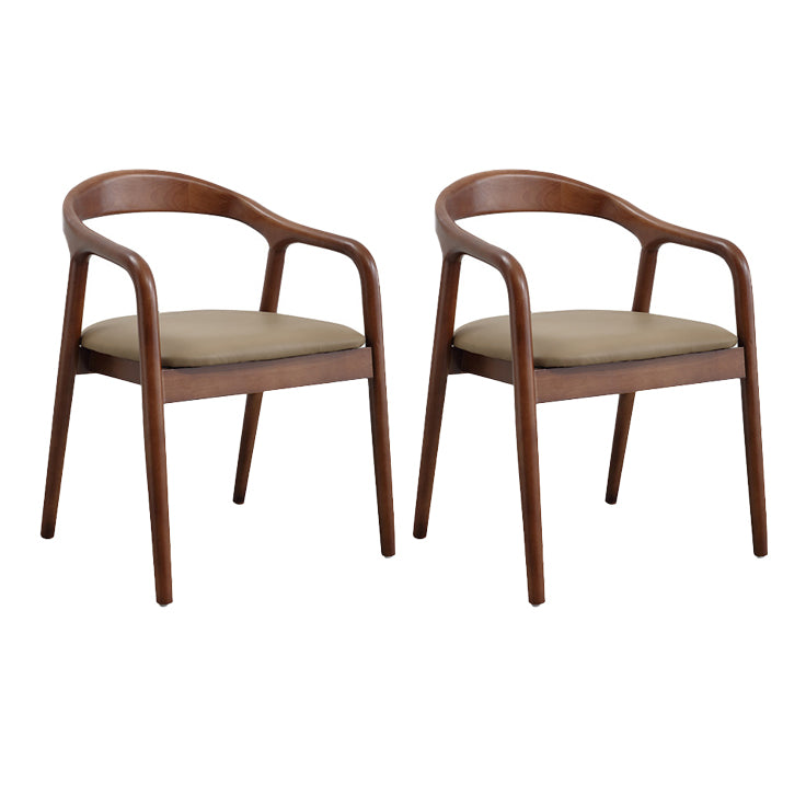 Modern Wood Base Indoor Chair 23''Wide Open Back Dining Side Chair with 4 Legs for Restaurant
