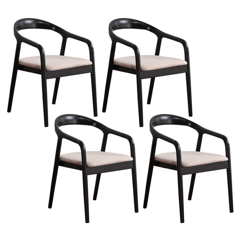 Modern Wood Base Indoor Chair 23''Wide Open Back Dining Side Chair with 4 Legs for Restaurant