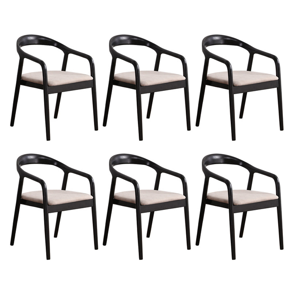 Modern Wood Base Indoor Chair 23''Wide Open Back Dining Side Chair with 4 Legs for Restaurant