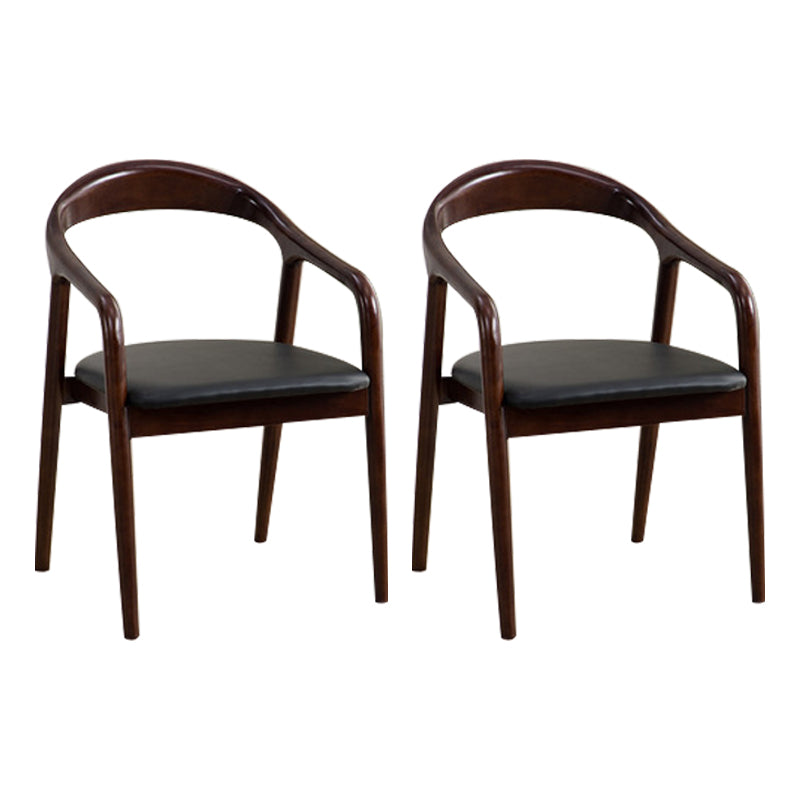 Modern Wood Base Indoor Chair 23''Wide Open Back Dining Side Chair with 4 Legs for Restaurant