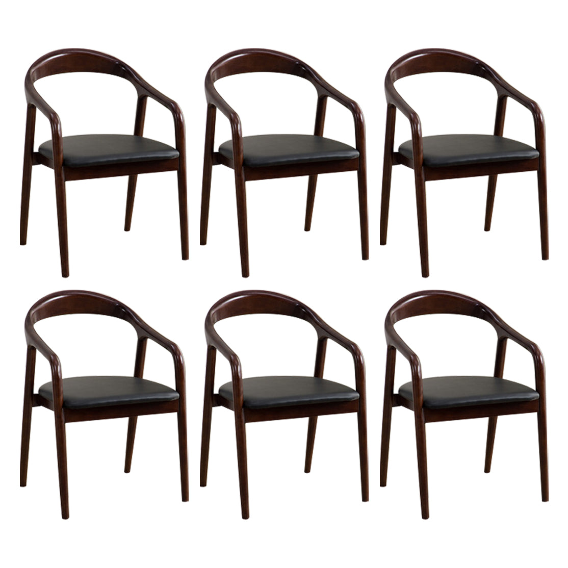 Modern Wood Base Indoor Chair 23''Wide Open Back Dining Side Chair with 4 Legs for Restaurant