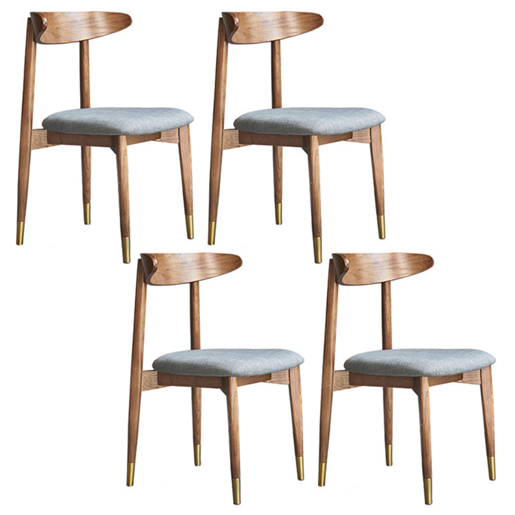 Chaise latérale en bois de finition mate de style moderne, chaise latérale à dossier ouvert pour salle à manger