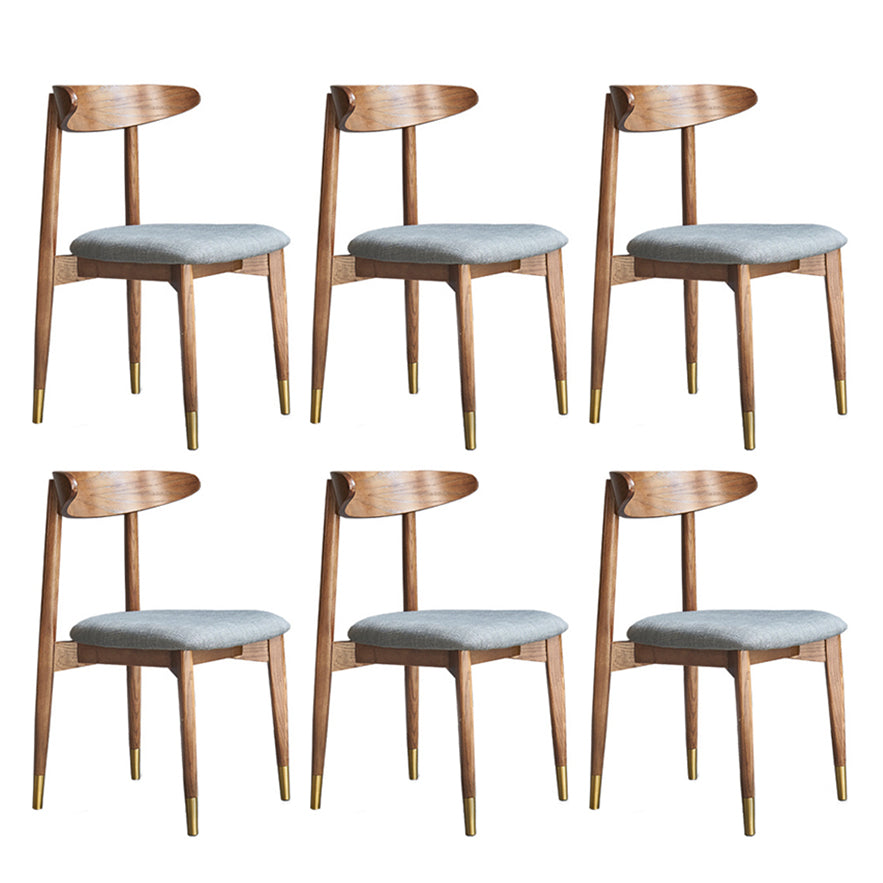 Chaise latérale en bois de finition mate de style moderne, chaise latérale à dossier ouvert pour salle à manger